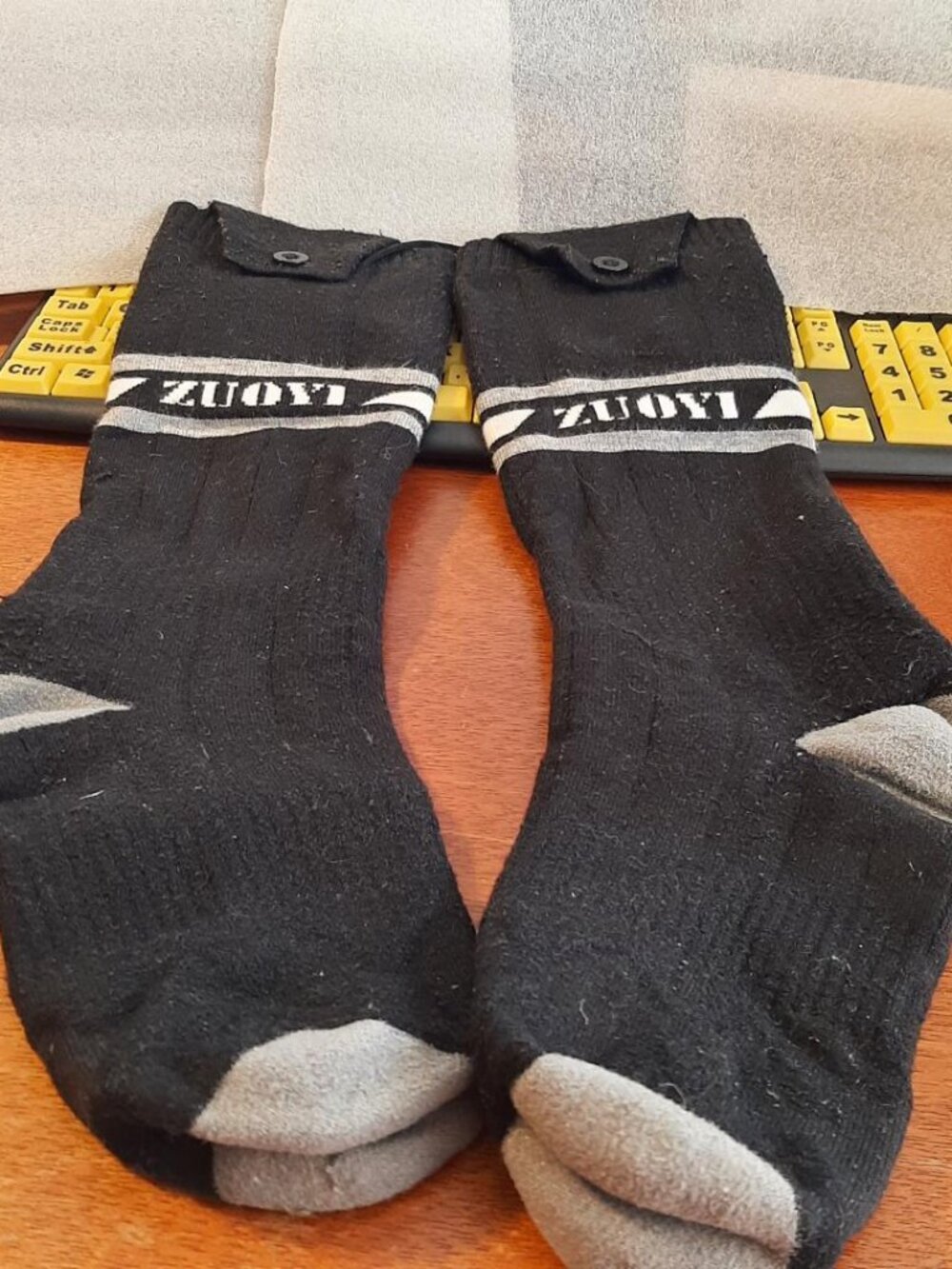 Zuoyi Electric Heated Rechargable Socks Black/Gray One Size